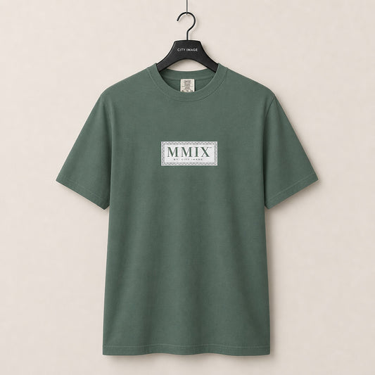 MMIX Box Logo Heavyweight Tee (Blue Spruce) — front