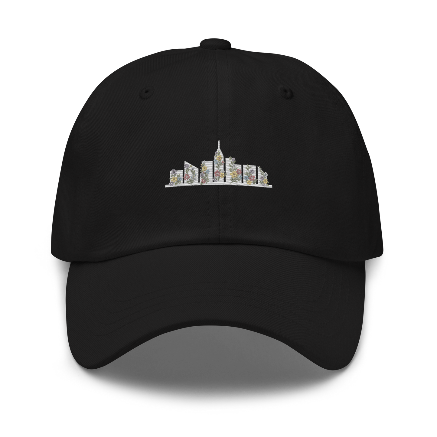 Skyline Floral Dad Hat (Black)