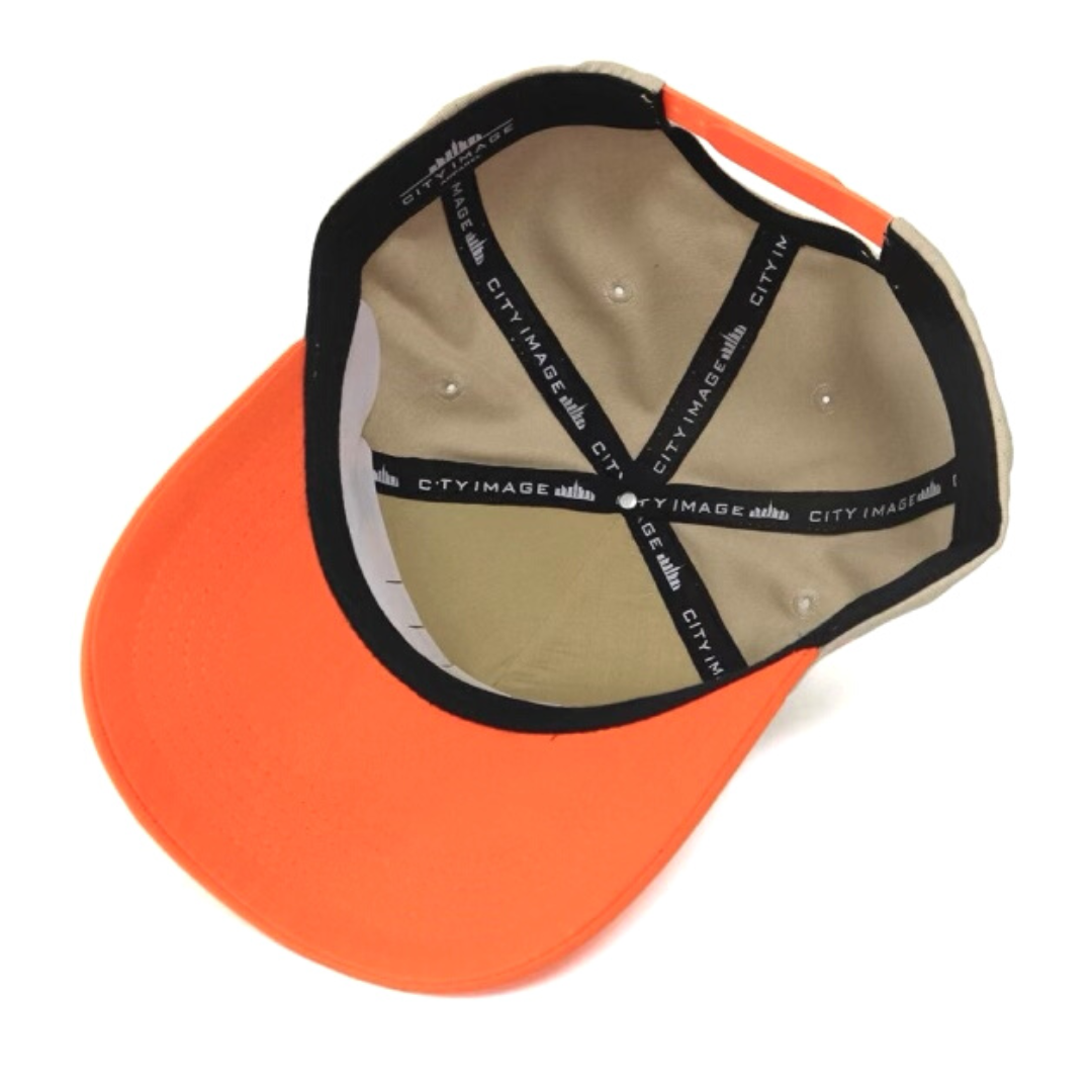 City Image® A-Frame SnapBack (Tan/Orange)